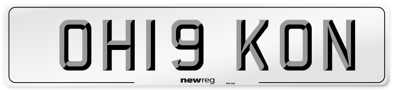 OH19 KON Number Plate from New Reg